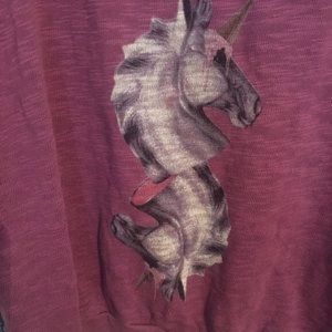 urban outfitters purple unicorn seahorse blouse